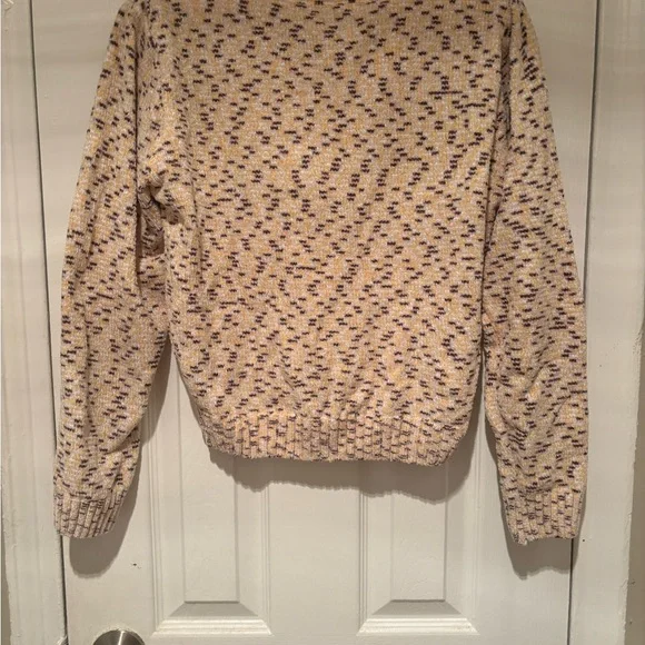 Victoria Emerson Cream and Purple Speckled Sweater - Picture 1 of 2